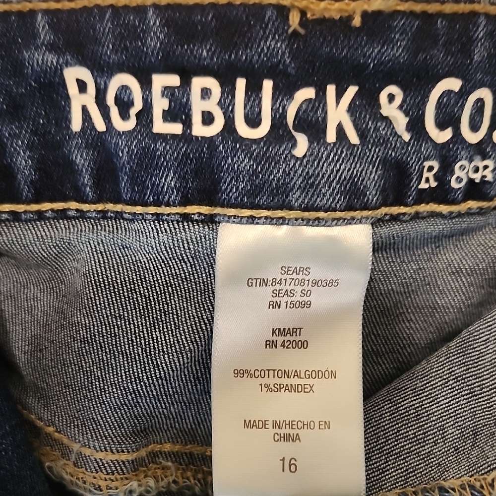 Sears Blue Straight Leg Jeans with Classic Style 16 - Picture 5 of 5